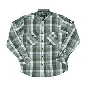 Howitzer Style Gorge L/S Flannel Olive/Cream Size M NWT